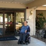 Resident Diane Cadonau Outside Canfield Place