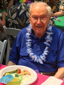Resident at Springfield Place luau