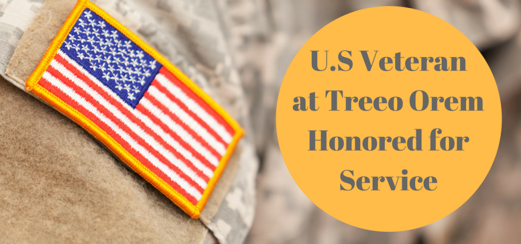 Us Veteran At Treeo Orem Honored For Service