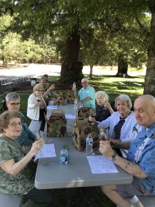 Canfield Place residents at wine tasting