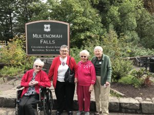 Canfield Place residents at Multnomah Falls