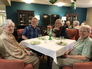 Staff and Residents at St. Patrick's Day Party