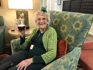 Canfield Place Resident Tasting Irish Beer