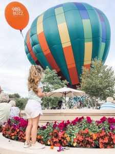 Girl at Hot Air Balloon Ride at The Village at Unity