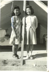 Author and her sister at Japanese Internment Camp