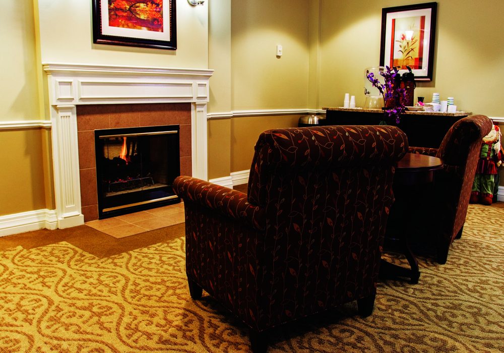 Fireplace at The Linden at Dedham