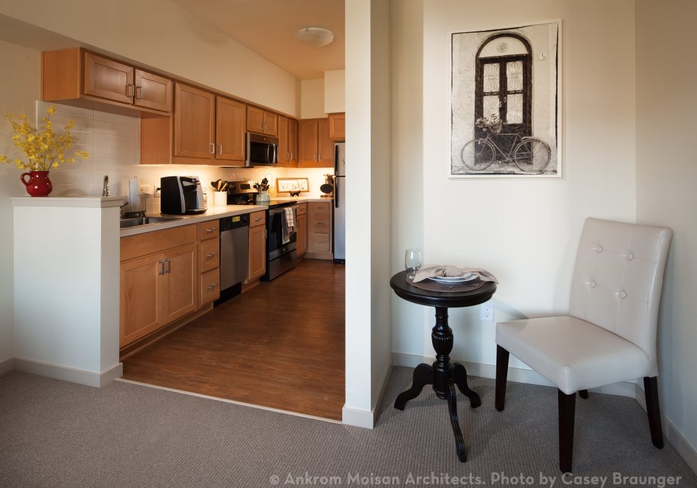 Apartment Dining Room and Kitchen at The Ackerly at Timberland
