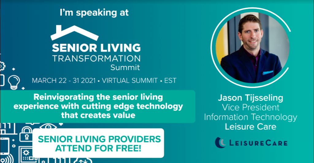 Senior Living Transformation Summit Speaker Flyer
