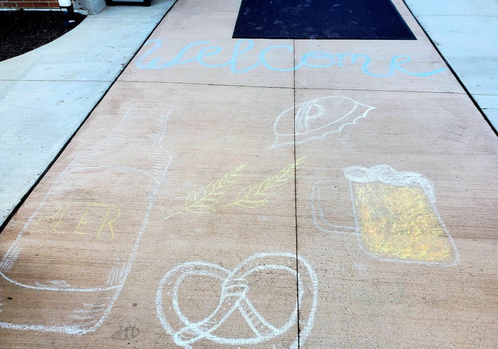 Beer Garden Chalk Art