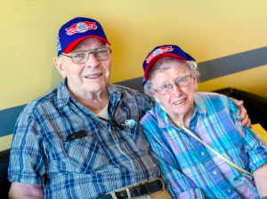 Happy Couple at Ballgame