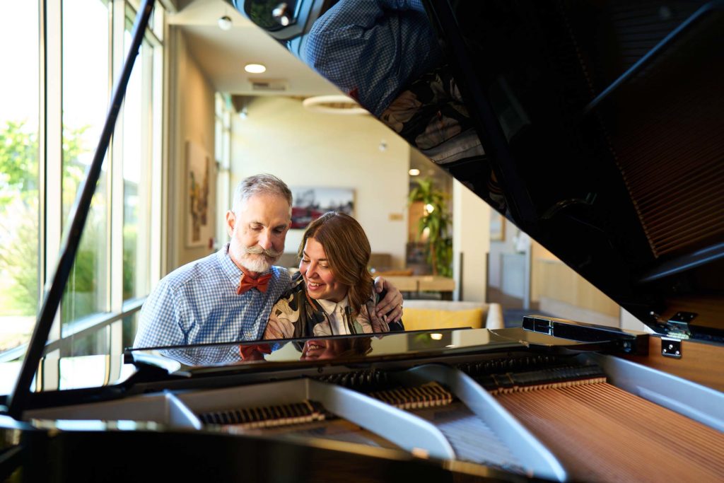 Playing piano