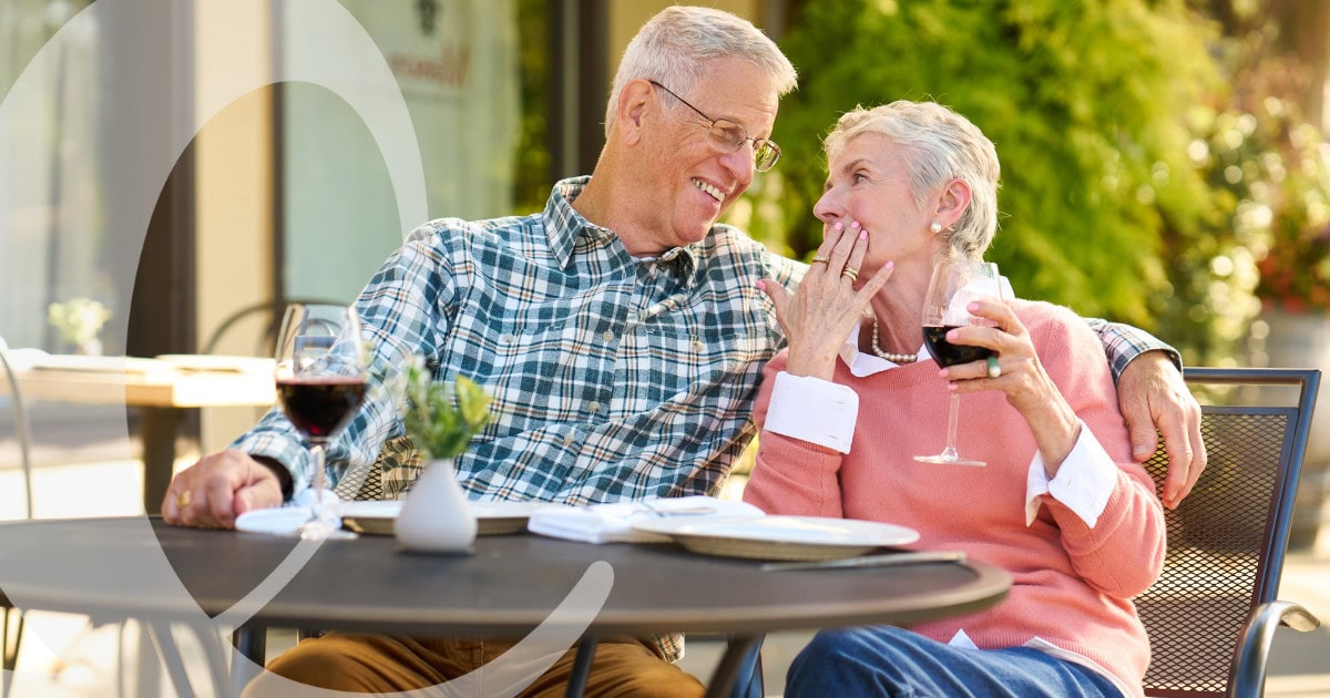 Older couple traveling