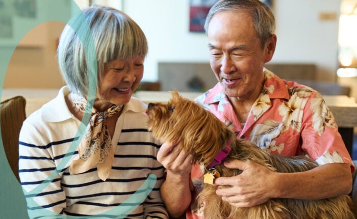 Senior Living Couple with Dog