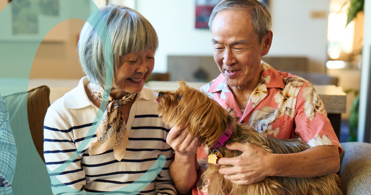 Senior Living Couple with Dog