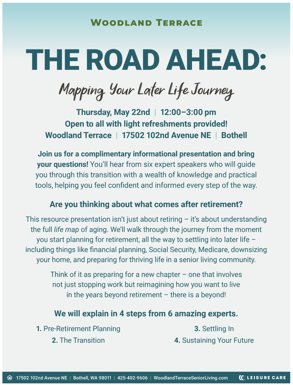 The Road Ahead Financial Planning Event 