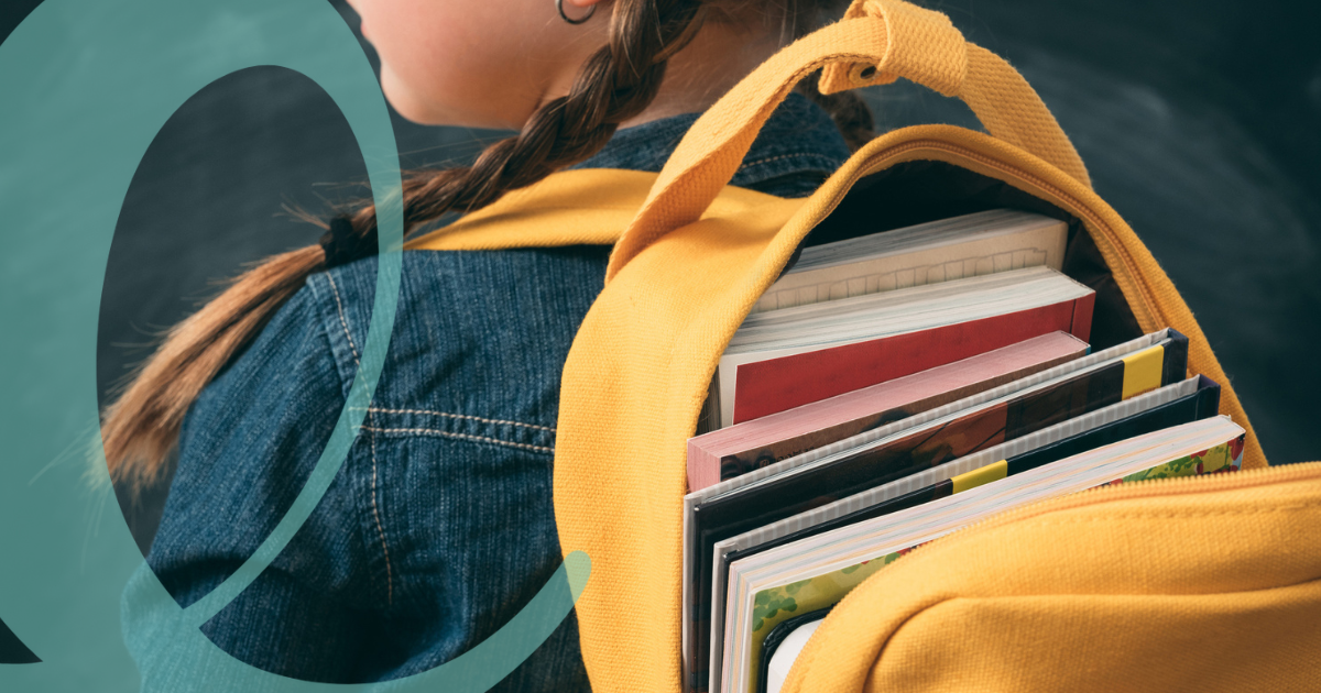 Girl with backpack