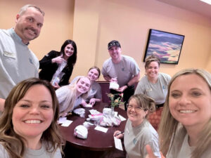 Friends celebrating National Day of Impact with Leisure Care